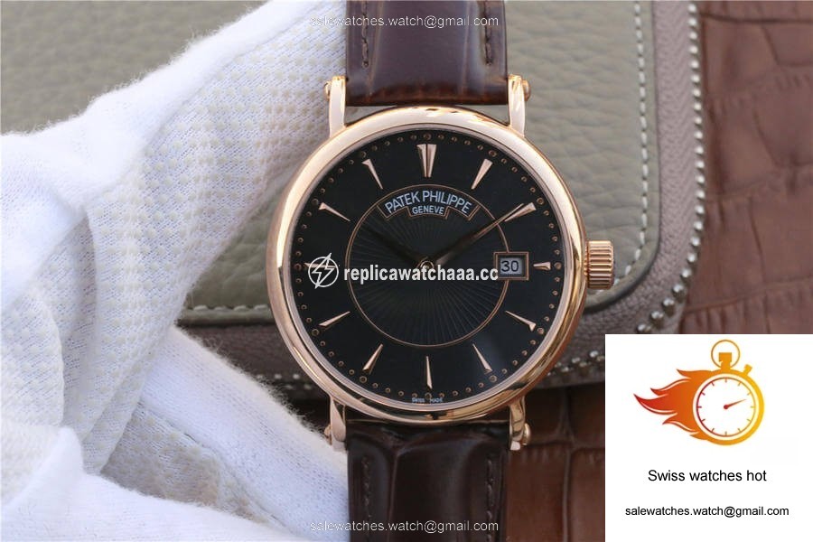 Patek Philippe Calatrava ZF Factory Rose Gold Black Dial 1 Patek Philippe Calatrava ZF Factory Rose Gold Black Dial 1