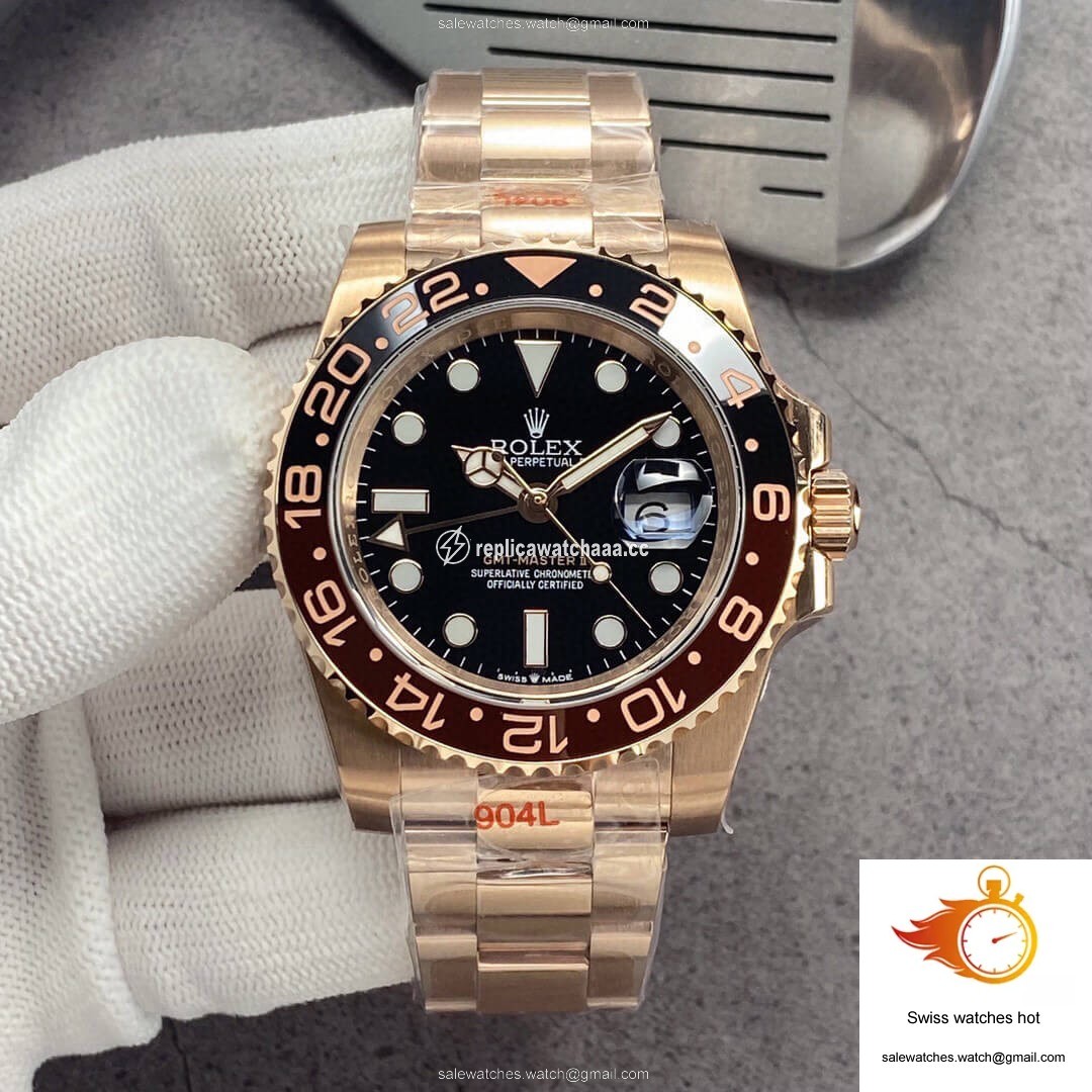 Rolex GMT Master II 126715CHNR-0001 GM Factory Rose Gold Black Dial 1 Rolex GMT Master II 126715CHNR-0001 GM Factory Rose Gold Black Dial 1