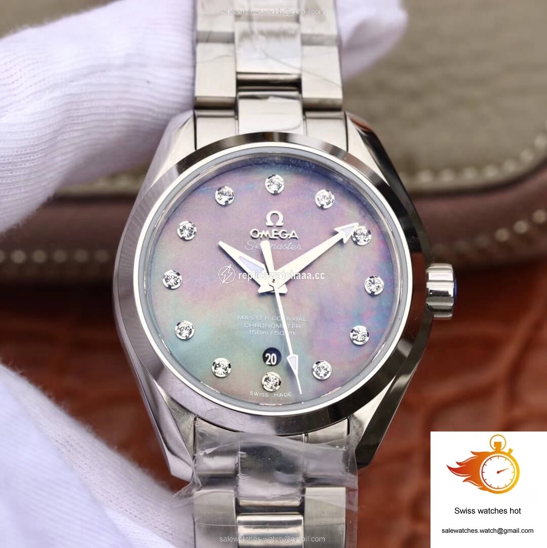 Omega Seamaster 231.10.34.20.57.001 Aqua Terra 150M 3S Factory Mother-Of-Pearl Dial 1 Omega Seamaster 231.10.34.20.57.001 Aqua Terra 150M 3S Factory Mother-Of-Pearl Dial 1