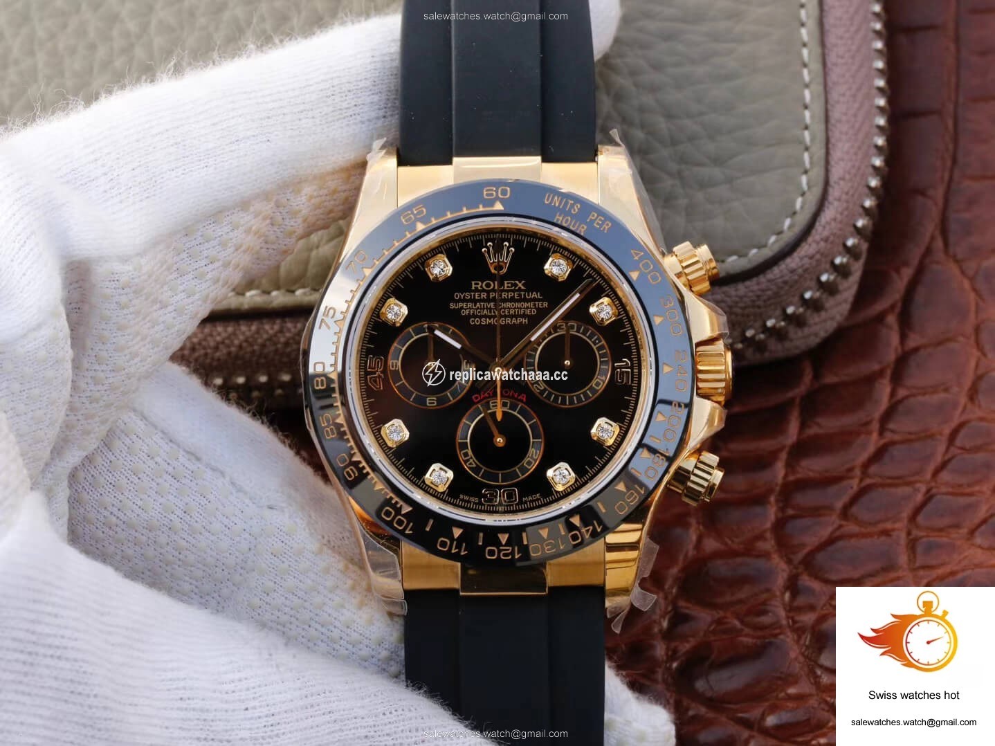 Rolex Daytona Cosmograph M116518ln-0046 JH Factory Diamond Black Dial 1 Rolex Daytona Cosmograph M116518ln-0046 JH Factory Diamond Black Dial 1