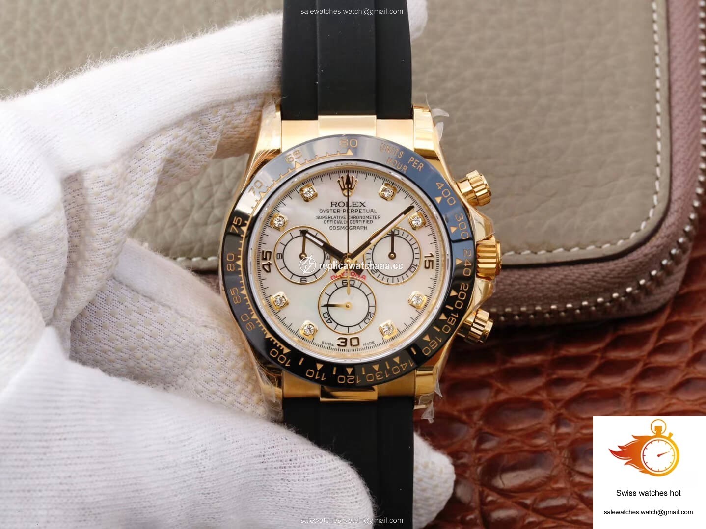 Rolex Daytona Cosmograph M116518ln-0037 JH Factory V6 Diamond Dial 1 Rolex Daytona Cosmograph M116518ln-0037 JH Factory V6 Diamond Dial 1