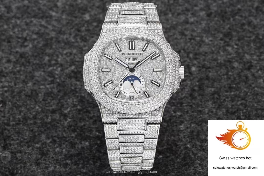Patek Philippe Nautilus 5726/1A-014 R8 Factory Gypsophila Silver Diamond 1 Patek Philippe Nautilus 5726/1A-014 R8 Factory Gypsophila Silver Diamond 1