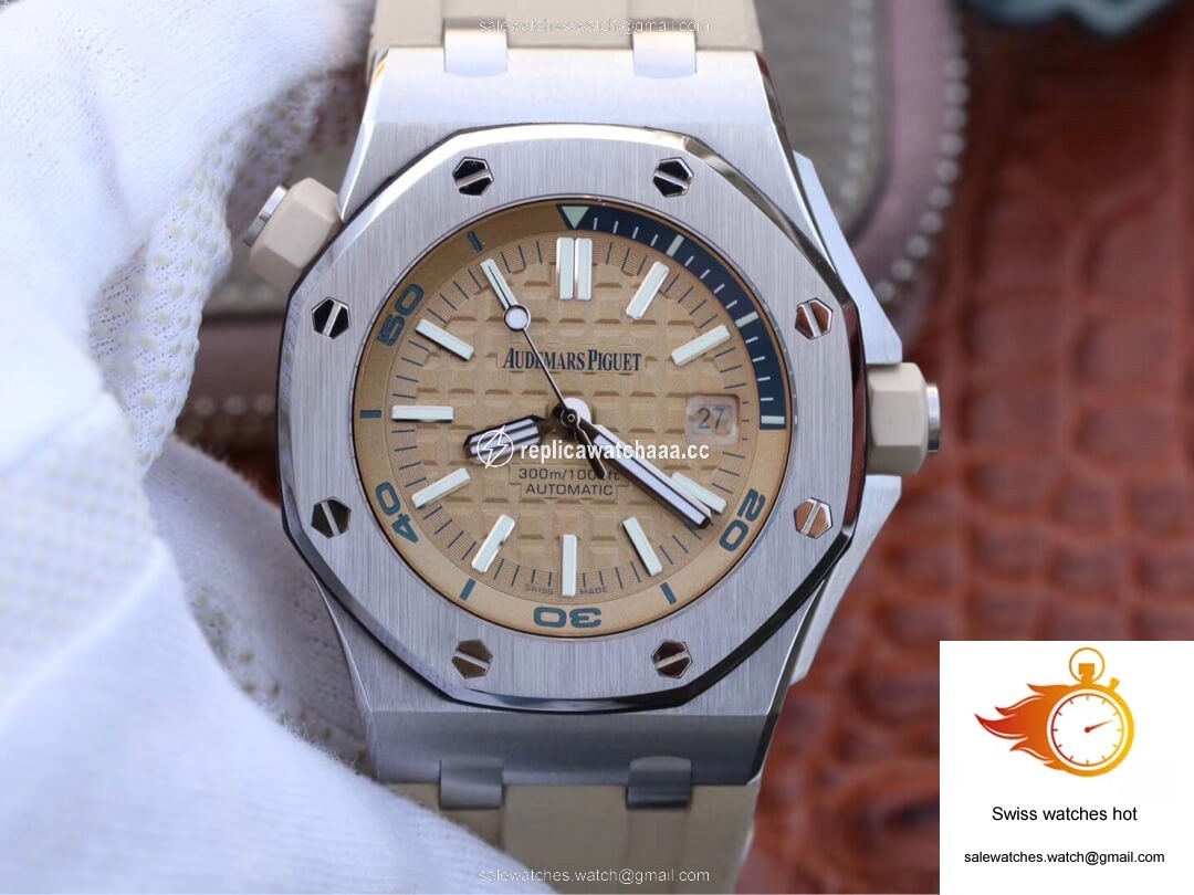 Audemars Piguet Royal Oak Offshore 15710ST.OO.A085CA.01 JF Factory Beige Dial 1 Audemars Piguet Royal Oak Offshore 15710ST.OO.A085CA.01 JF Factory Beige Dial 1