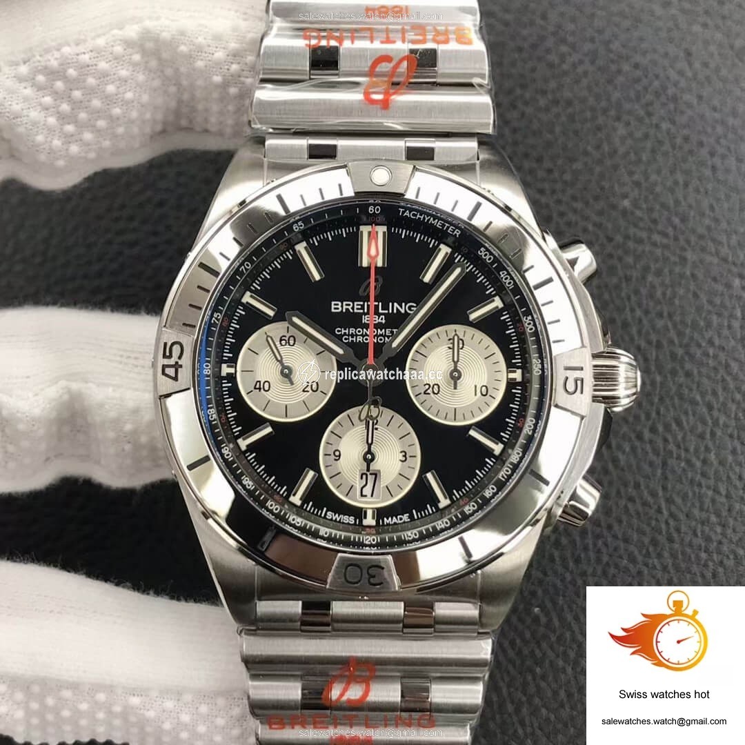 Breitling Chronomat AB0134101B1A1 GF Factory Black Dial 1 Breitling Chronomat AB0134101B1A1 GF Factory Black Dial 1
