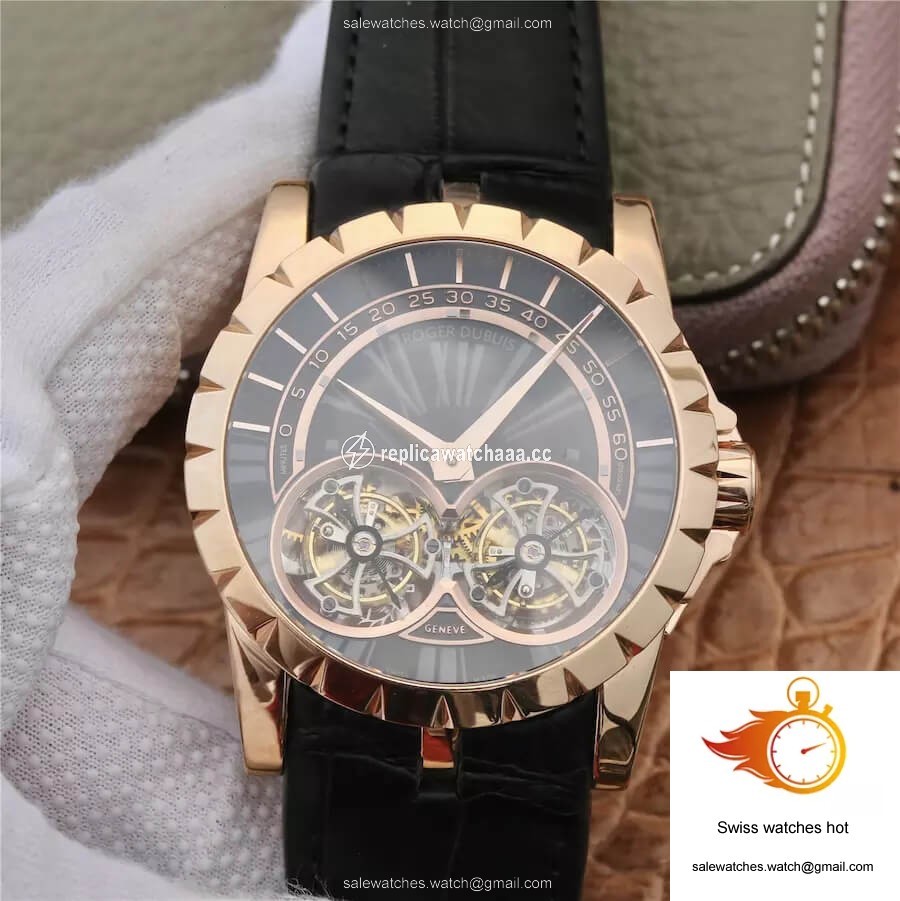 Roger Dubuis Excalibur RDDBEX0280 JB Factory Tourbillon Gold Case Black Dial 1 Roger Dubuis Excalibur RDDBEX0280 JB Factory Tourbillon Gold Case Black Dial 1