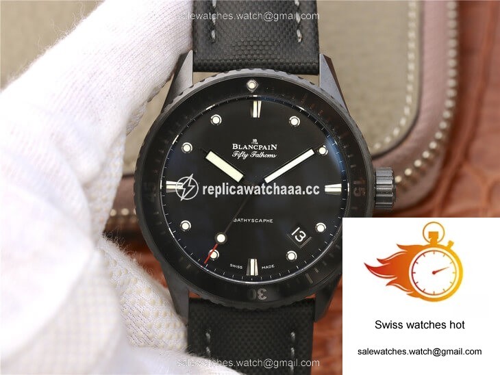 Blancpain Fifty Fathoms Bathyscaphe 5000-0130-B52-B GF Factory Black Ceramic 1 Blancpain Fifty Fathoms Bathyscaphe 5000-0130-B52-B GF Factory Black Ceramic 1