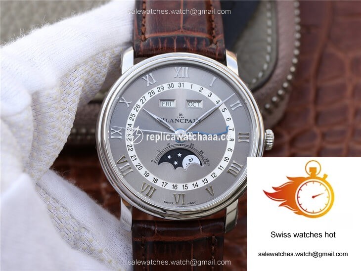 Blancpain Villeret 6654-1113-55B OM Factory V2 Grey Dial 1 Blancpain Villeret 6654-1113-55B OM Factory V2 Grey Dial 1
