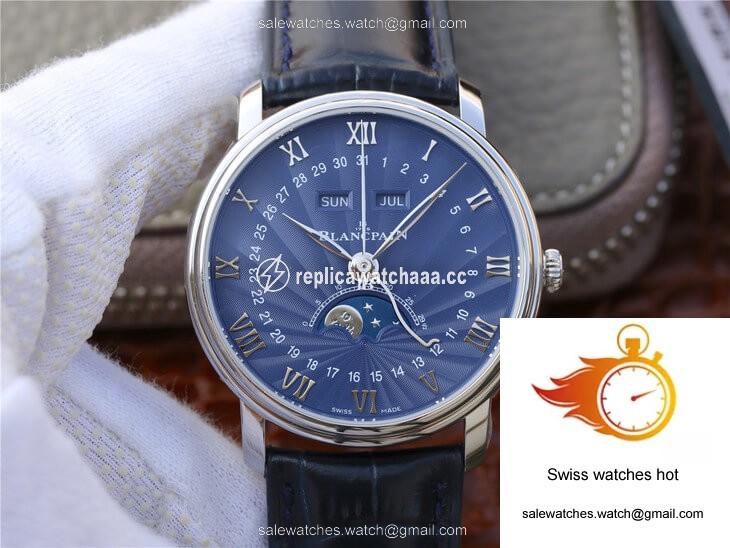 Blancpain Villeret 6654-1529-55B OM Factory V2 Blue Dial 1 Blancpain Villeret 6654-1529-55B OM Factory V2 Blue Dial 1