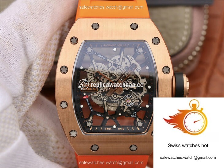 Richard Mille RM035 Americas KV Factory Rose Gold Orange Strap 1 Richard Mille RM035 Americas KV Factory Rose Gold Orange Strap 1