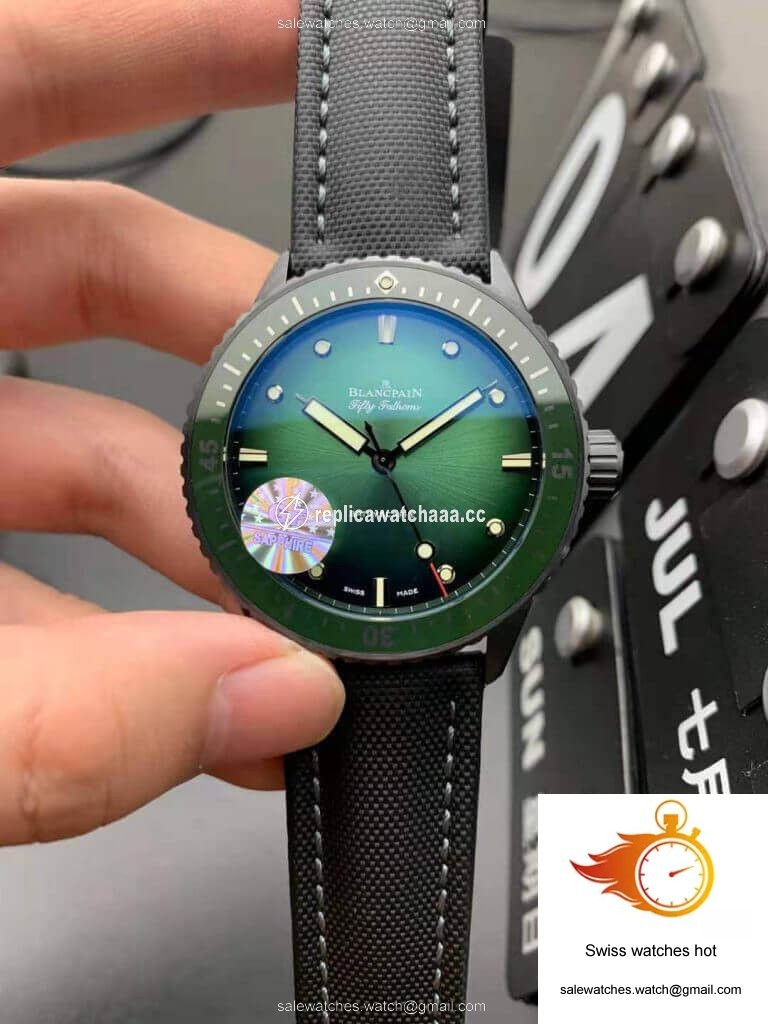 Blancpain Fifty Fathoms Bathyscaphe Mokkarran 5005 0153 NABA GF Factory Green Dial 1 Blancpain Fifty Fathoms Bathyscaphe Mokkarran 5005 0153 NABA GF Factory Green Dial 1