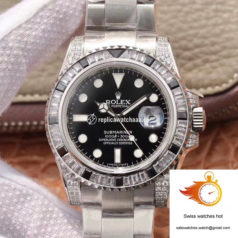 Rolex Submariner Date 116610LN Diamond Customized Edition GS Factory Black Dial 1 Rolex Submariner Date 116610LN Diamond Customized Edition GS Factory Black Dial 1