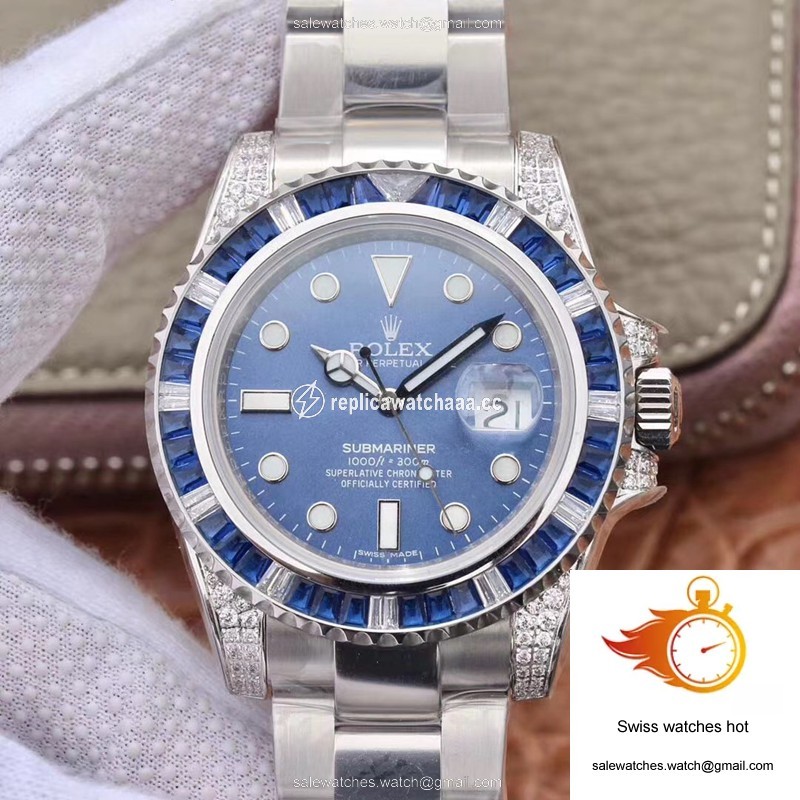 Rolex Submariner Date 116619LB Diamond Customized Edition GS Factory Blue Dial 1 Rolex Submariner Date 116619LB Diamond Customized Edition GS Factory Blue Dial 1