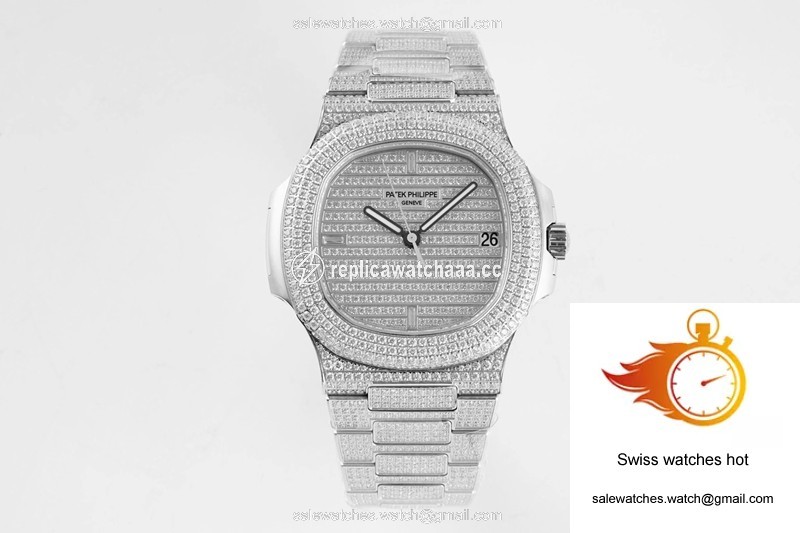 Patek Philippe Nautilus 5719/10G-010 PPF Factory V4 Silver Diamond 1 Patek Philippe Nautilus 5719/10G-010 PPF Factory V4 Silver Diamond 1