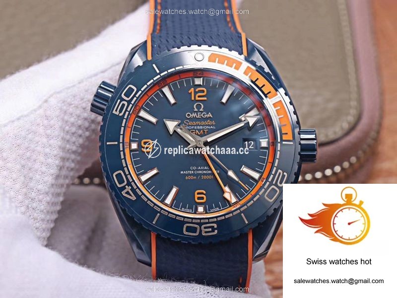 Omega Seamaster 215.92.46.22.03.001 GMT VS Factory Blue Ceramic 1 Omega Seamaster 215.92.46.22.03.001 GMT VS Factory Blue Ceramic 1