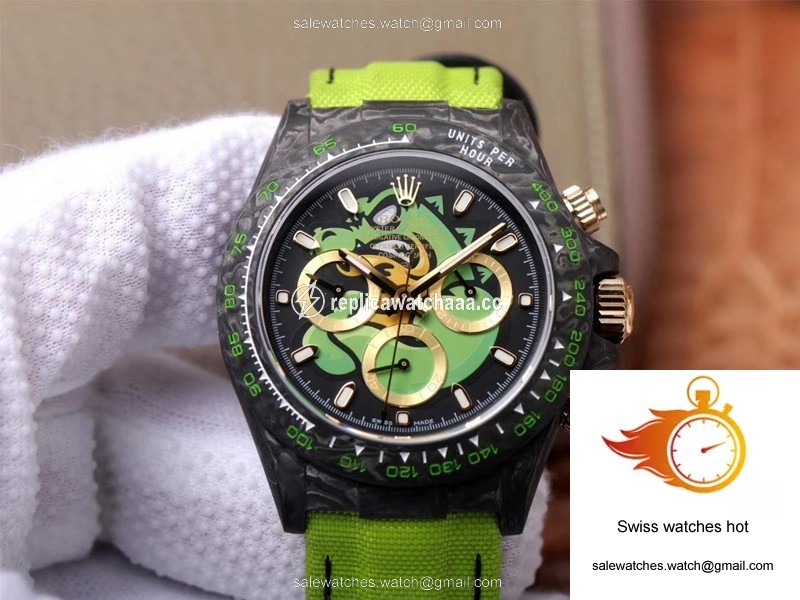 Rolex Daytona Cosmos Chronograph Carbon Fiber Edition Green Exploded Dragon Dial 1 Rolex Daytona Cosmos Chronograph Carbon Fiber Edition Green Exploded Dragon Dial 1