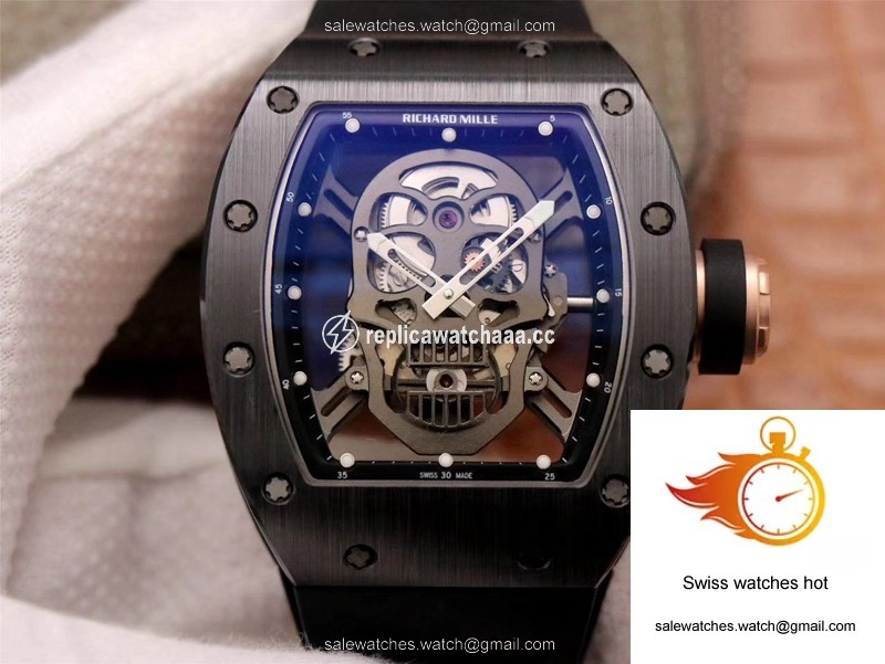 Richard Mille RM052-01 ZF Factory Black Ceramic Grey Skull Dial 1 Richard Mille RM052-01 ZF Factory Black Ceramic Grey Skull Dial 1
