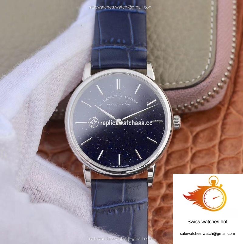 A. Lange & Sohne Saxonia Thin Gold-flux-coated Dial In Copper-blue 205.086 SV Factory 1 A. Lange & Sohne Saxonia Thin Gold-flux-coated Dial In Copper-blue 205.086 SV Factory 1