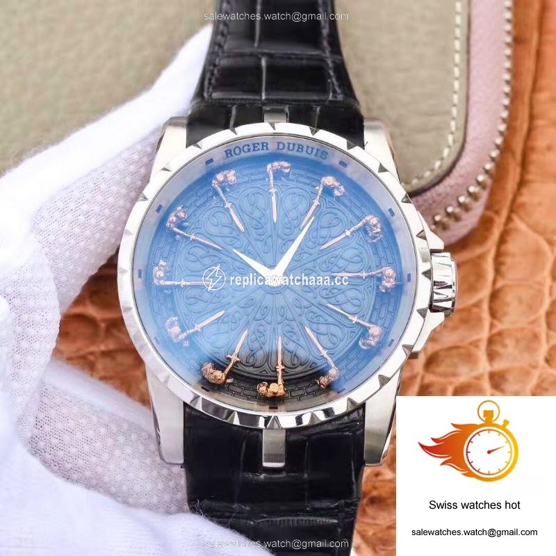 ZF Factory Roger Dubuis Excalibur Knights Of The Round Table II RDDBEX0511 Stainless Steel Black Dial M9015 1 ZF Factory Roger Dubuis Excalibur Knights Of The Round Table II RDDBEX0511 Stainless Steel Black Dial M9015 1