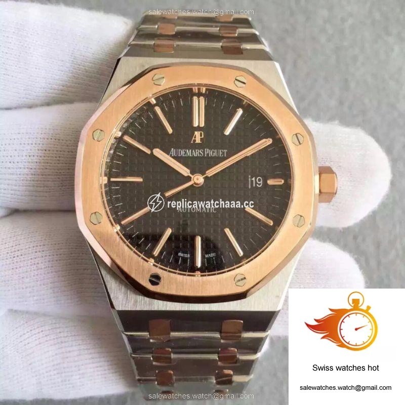 Audemars Piguet Royal Oak 15400 JF Factory Rose Gold Black Dial 1 Audemars Piguet Royal Oak 15400 JF Factory Rose Gold Black Dial 1