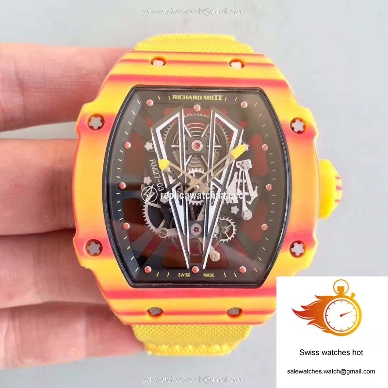 Richard Mille RM27-03 Rafael Nadal KV Factory Black Skeleton Dial 1 Richard Mille RM27-03 Rafael Nadal KV Factory Black Skeleton Dial 1