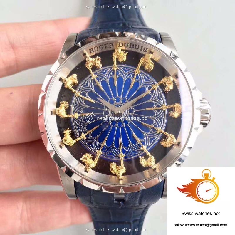 Roger Dubuis Excalibur Knights Of The Round Table II RDDBEX0495 Blue Dial 1 Roger Dubuis Excalibur Knights Of The Round Table II RDDBEX0495 Blue Dial 1