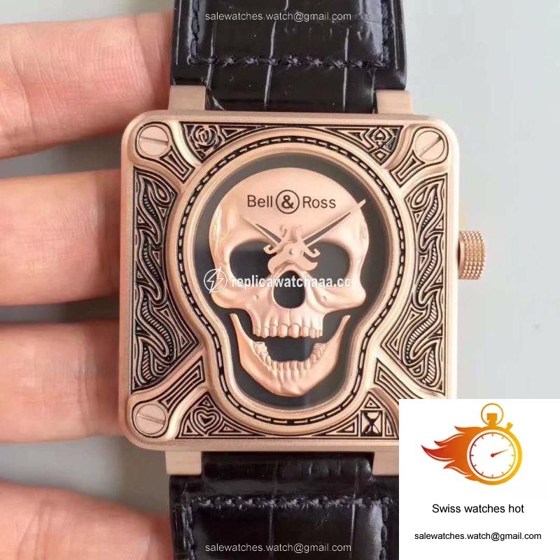 Bell & Ross BR 01 Skull Bronze Rose Gold and Black Dial 1 Bell & Ross BR 01 Skull Bronze Rose Gold and Black Dial 1