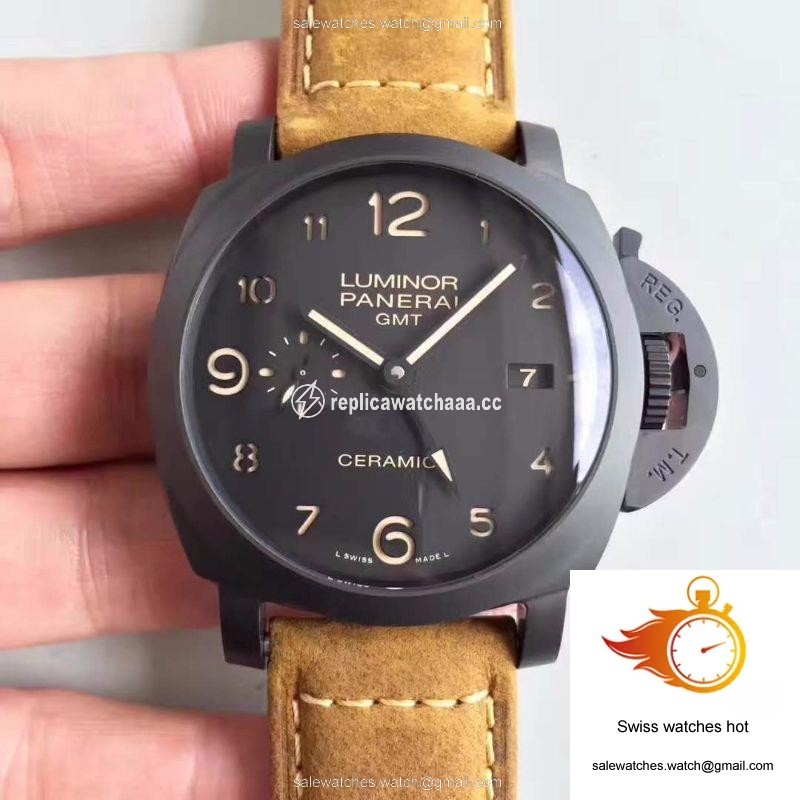 Panerai Luminor GMT 1950 3 Days PAM441 VS Factory V2 Black Dial 1 Panerai Luminor GMT 1950 3 Days PAM441 VS Factory V2 Black Dial 1