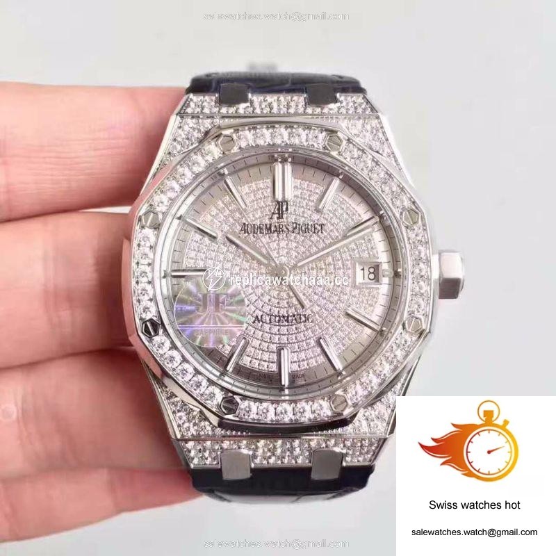 Audemars Piguet Royal Oak 15450 JF Factory Diamond Dial 1 Audemars Piguet Royal Oak 15450 JF Factory Diamond Dial 1