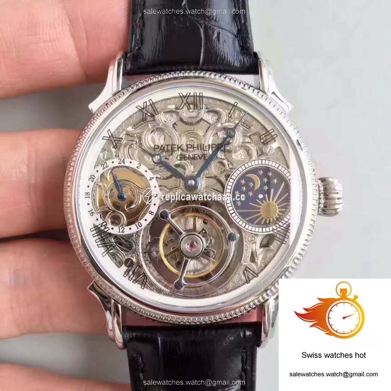 Patek Philippe Tourbillon Moonphase Silver Dial 1 Patek Philippe Tourbillon Moonphase Silver Dial 1
