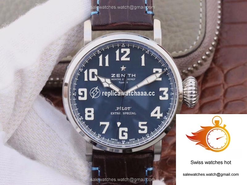 Zenith Pilot Type 20 Extra Special 03.2430.3000.21.C738 XF Factory Blue Dial 1 Zenith Pilot Type 20 Extra Special 03.2430.3000.21.C738 XF Factory Blue Dial 1