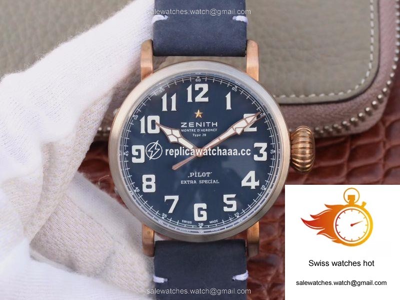 Zenith Pilot Type 20 Extra Special 29.2430.679.21.C753 XF Factory Blue Dial 1 Zenith Pilot Type 20 Extra Special 29.2430.679.21.C753 XF Factory Blue Dial 1