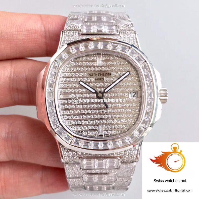 Patek Philippe Nautilus Jumbo 5719/1G-001 Diamonds Dial 1 Patek Philippe Nautilus Jumbo 5719/1G-001 Diamonds Dial 1