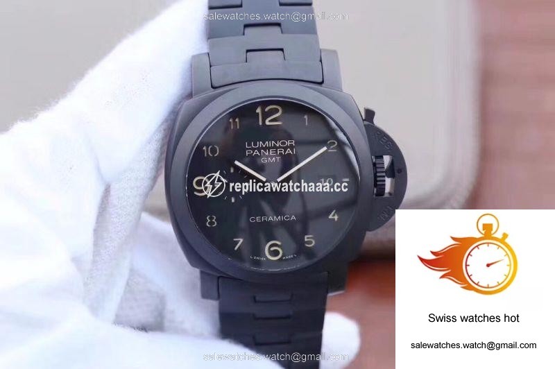 Panerai Tuttonero Luminor 1950 3 Days GMT PAM438 VS Factory Black Dial 1 Panerai Tuttonero Luminor 1950 3 Days GMT PAM438 VS Factory Black Dial 1