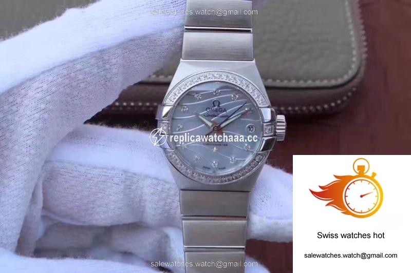 Omega Constellation Double Eagle Lady Blue Mother-Of-Pearl Dial 27MM 3S Factory 1 Omega Constellation Double Eagle Lady Blue Mother-Of-Pearl Dial 27MM 3S Factory 1