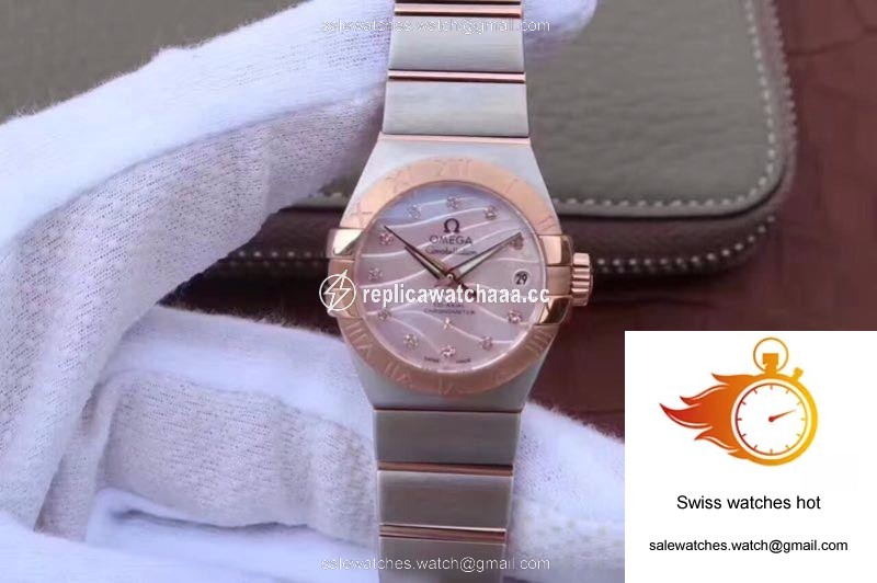 Omega Constellation Double Eagle Lady Pink Mother-Of-Pearl Dial 27MM 3S Factory 1 Omega Constellation Double Eagle Lady Pink Mother-Of-Pearl Dial 27MM 3S Factory 1
