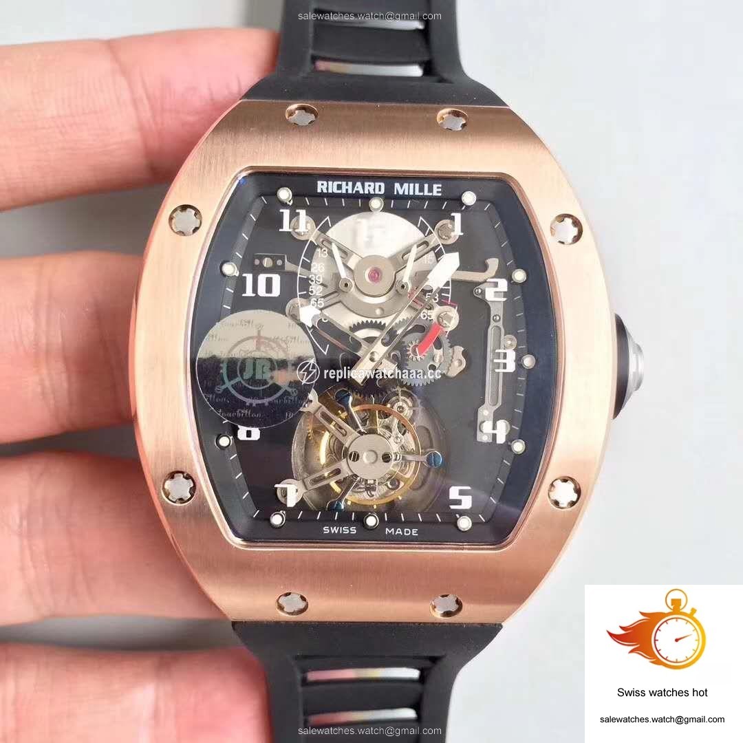 Richard Mille RM001 Rose Gold Tourbillon JB Factory Black Dial 1 Richard Mille RM001 Rose Gold Tourbillon JB Factory Black Dial 1