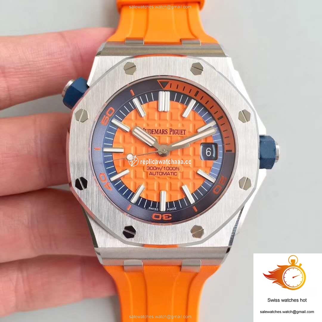 Audemars Piguet Royal Oak Offshore Diver 15710ST.OO.A070CA.01 JF Factory V3 Orange Dial 1 Audemars Piguet Royal Oak Offshore Diver 15710ST.OO.A070CA.01 JF Factory V3 Orange Dial 1