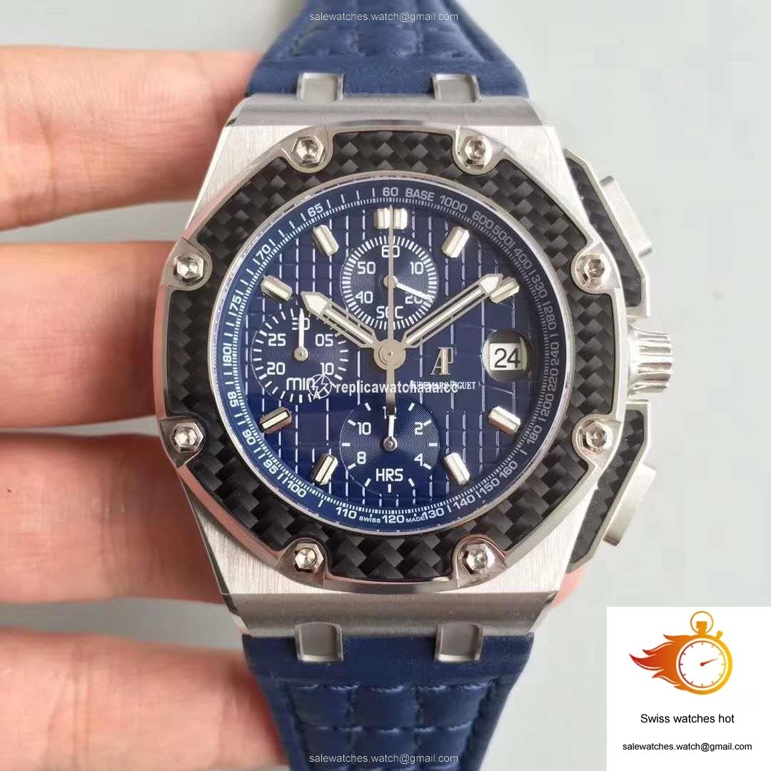 Audemars Piguet Royal Oak Offshore Juan Pablo Montoya 26030PO.OO.D001IN.01 JF Factory V2 Blue Dial 1 Audemars Piguet Royal Oak Offshore Juan Pablo Montoya 26030PO.OO.D001IN.01 JF Factory V2 Blue Dial 1