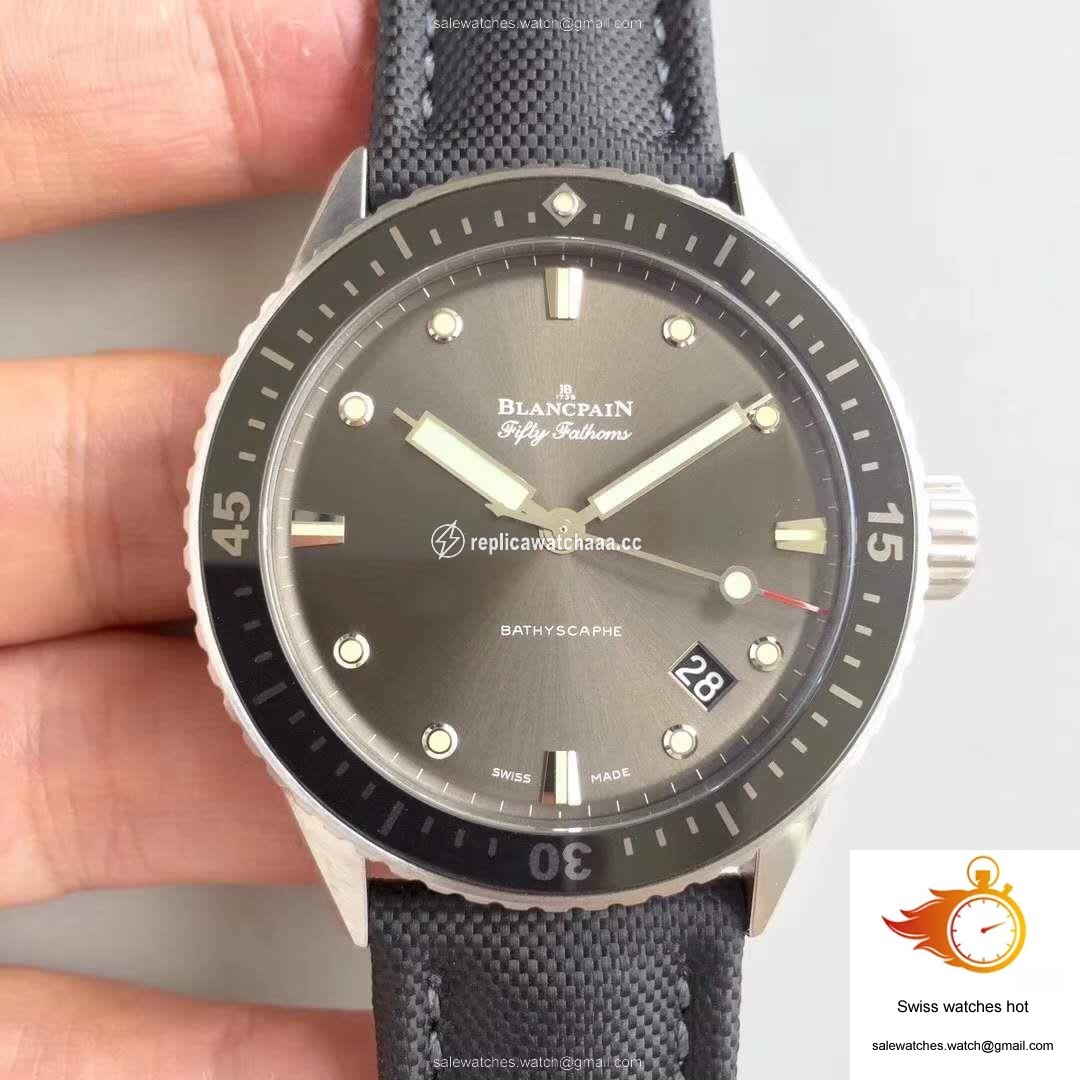Blancpain Fifty Fathoms Bathyscaphe 5000-1110-B52A ZF Factory Meteor Grey Dial 1 Blancpain Fifty Fathoms Bathyscaphe 5000-1110-B52A ZF Factory Meteor Grey Dial 1