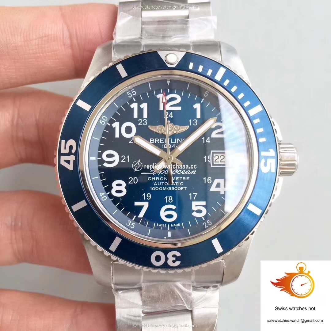 Breitling Superocean II 44MM A17392D8/C910-162A GF Factory Blue Dial 1 Breitling Superocean II 44MM A17392D8/C910-162A GF Factory Blue Dial 1
