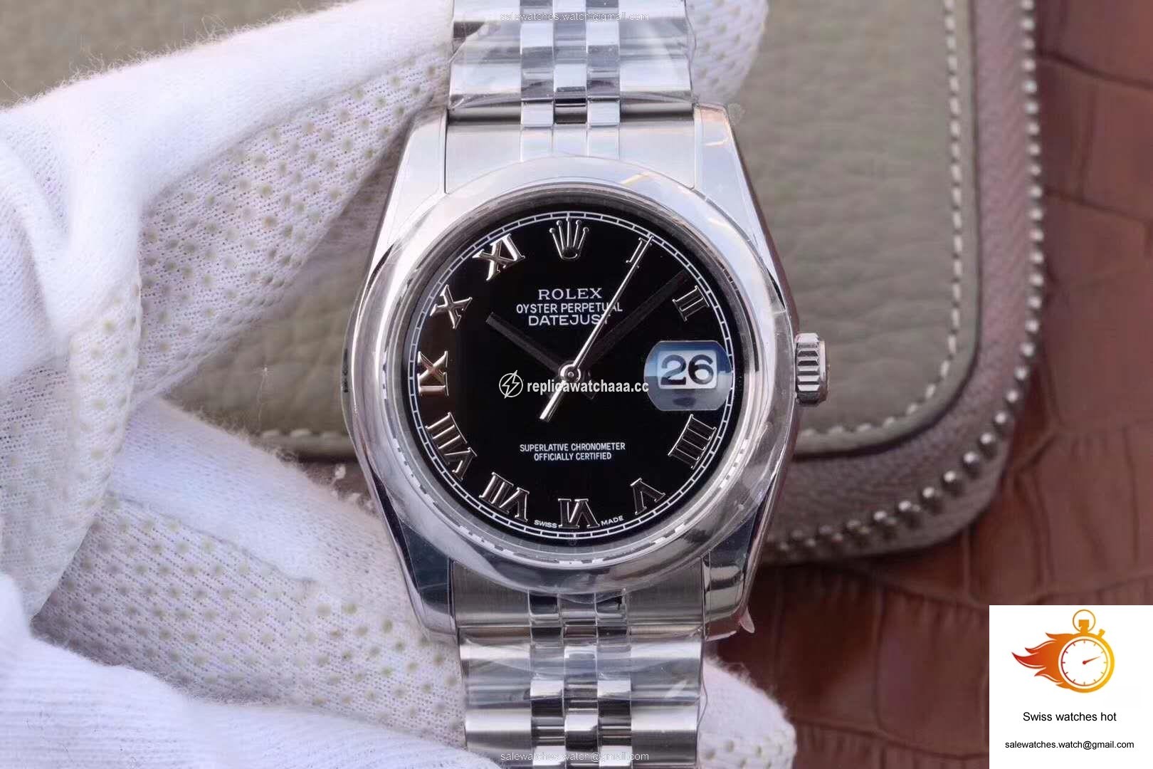 Rolex Datejust 116234 36mm AR Factory Black Dial Rome Time Scale 1 Rolex Datejust 116234 36mm AR Factory Black Dial Rome Time Scale 1