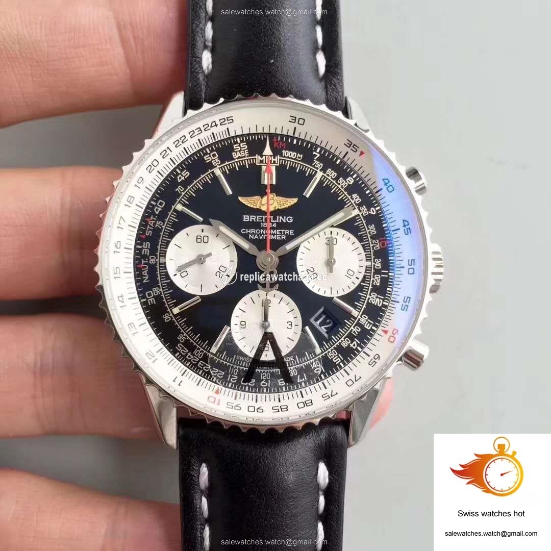 Breitling Navitimer GMT AB044121/BD24/441X/A20BA.1 JF Factory Black Dial 1 Breitling Navitimer GMT AB044121/BD24/441X/A20BA.1 JF Factory Black Dial 1