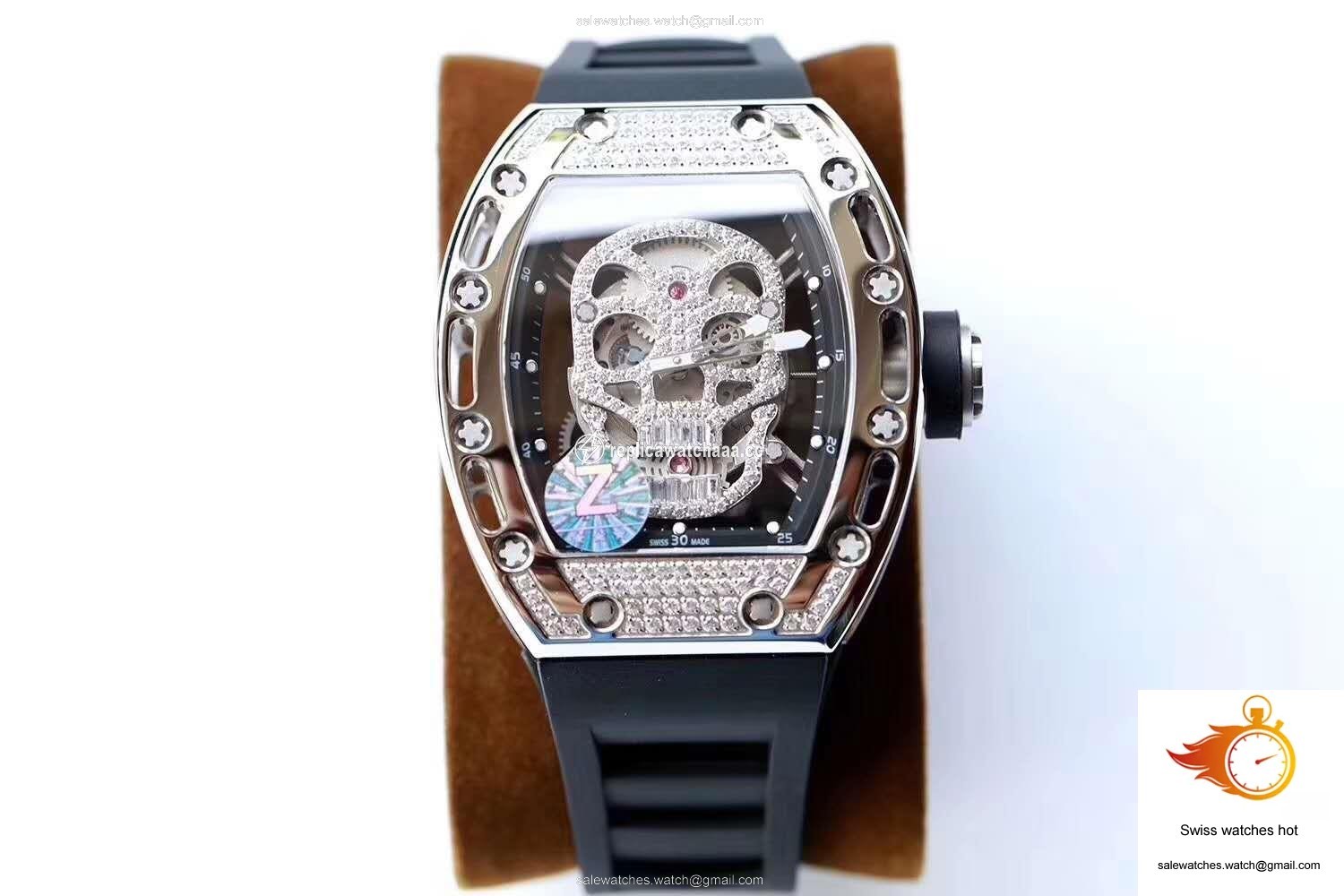Richard Mille RM052 Titanium Z Factory Diamond Skull Dial 1 Richard Mille RM052 Titanium Z Factory Diamond Skull Dial 1
