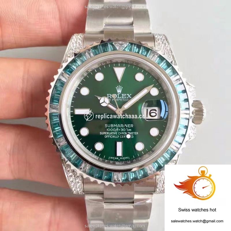 Rolex Submariner Date 116610LV Noob Factory V9 Green Dial Diamond 1 Rolex Submariner Date 116610LV Noob Factory V9 Green Dial Diamond 1