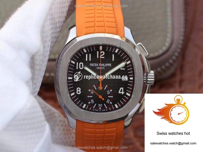 Patek Philippe Aquanaut Chronograph 5968A Orange Rubber Strap Black Dial 1 Patek Philippe Aquanaut Chronograph 5968A Orange Rubber Strap Black Dial 1