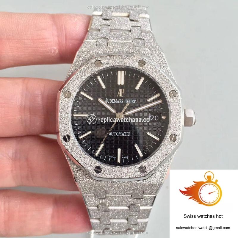 Audemars Piguet Royal Oak Frosted Gold 37MM 15454 OM Factory Black Dial 1 Audemars Piguet Royal Oak Frosted Gold 37MM 15454 OM Factory Black Dial 1