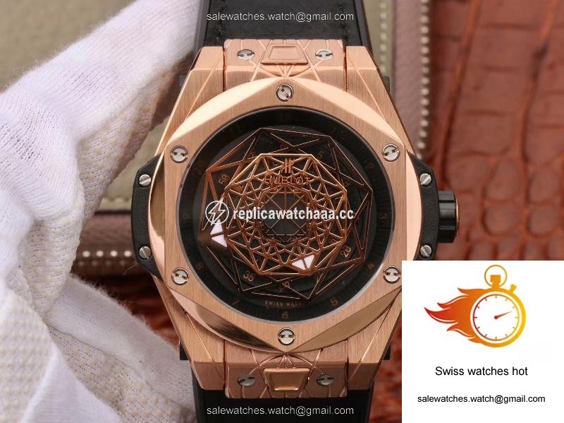 Hublot Big Bang Sang Bleu King Gold 415.OX.1118.VR.MXM17 TMF Factory Black Dial 1 Hublot Big Bang Sang Bleu King Gold 415.OX.1118.VR.MXM17 TMF Factory Black Dial 1