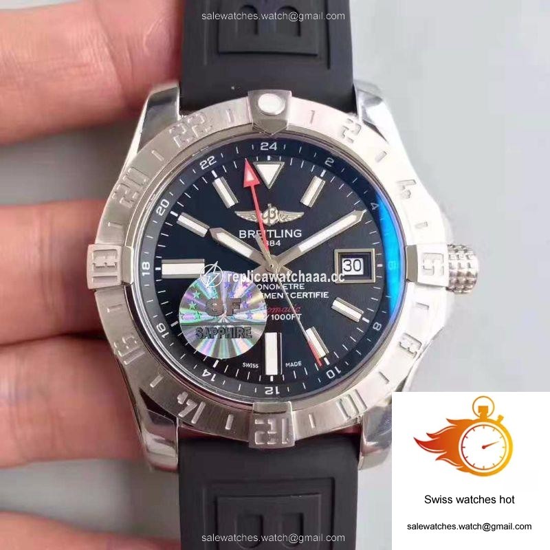 Breitling Avenger II GMT A3239011/BC35/152S GF Factory Black Dial 1 Breitling Avenger II GMT A3239011/BC35/152S GF Factory Black Dial 1