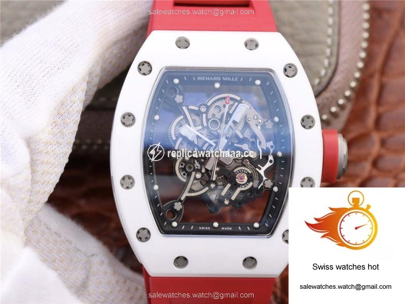 Richard Mille RM055 Red Strap KV Factory Skeleton Dial 1 Richard Mille RM055 Red Strap KV Factory Skeleton Dial 1