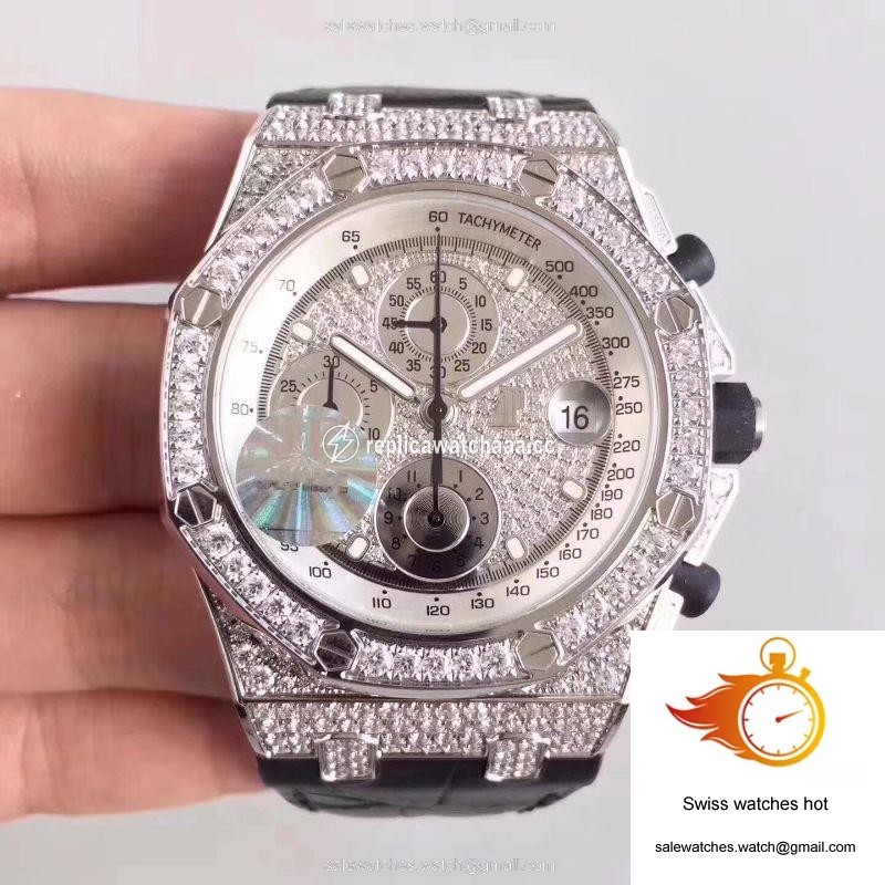 Audemars Piguet Royal Oak Offshore 26067BC.ZZ.D002CR.01 JF Factory Diamonds Dial 1 Audemars Piguet Royal Oak Offshore 26067BC.ZZ.D002CR.01 JF Factory Diamonds Dial 1